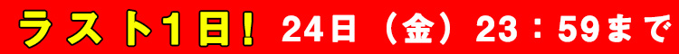 ラスト1日