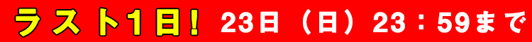 ラスト1日